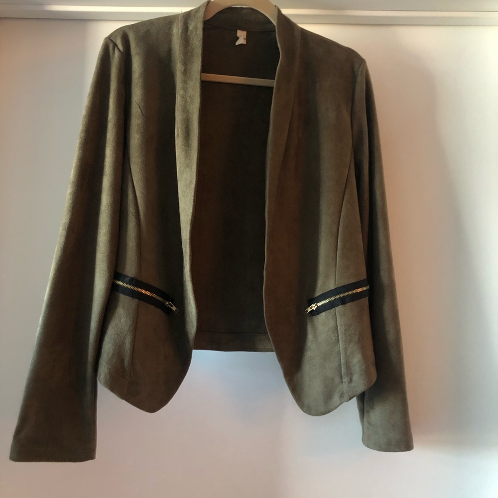 Green suede jacket